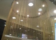 High Strength Aluminum Coil Drapery , Hanging Chain Curtains / Ceiling Curtains