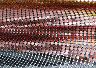 Sequin And Beaded Sparkling Decorative Metallic Mesh Fabric For Decoration Aluminum Alloy Material