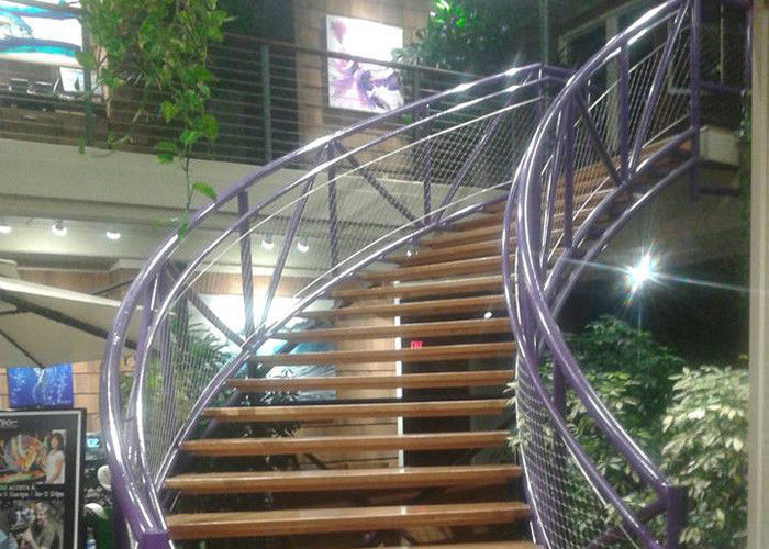 Staircase Infill Stainless Steel Netting Mesh , Balustrade Safety Netting For Stairs